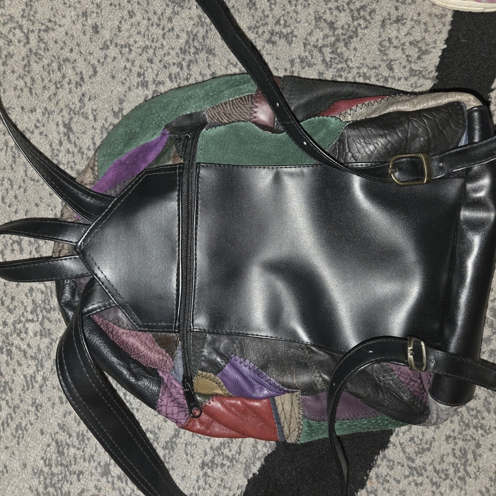 Vintage Y2K 80s/90sPatchwork Leather Backpack FOR SALE ONLY NO TRADES - Picture 5 of 6